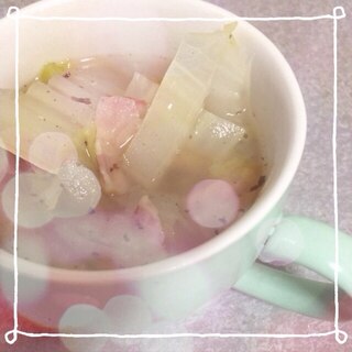 白菜とベーコンのスープ♡